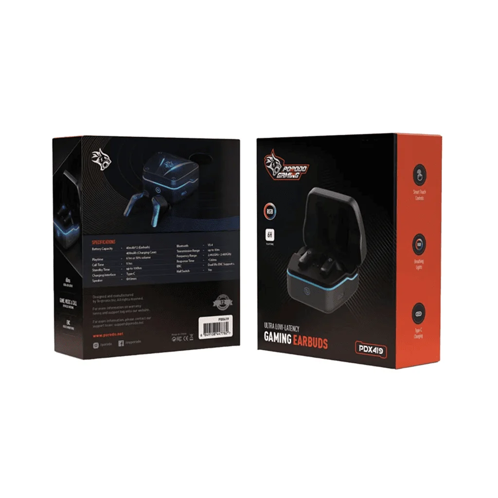 Porodo Gaming Ultra Low-Latency Gaming Wireless Earbuds