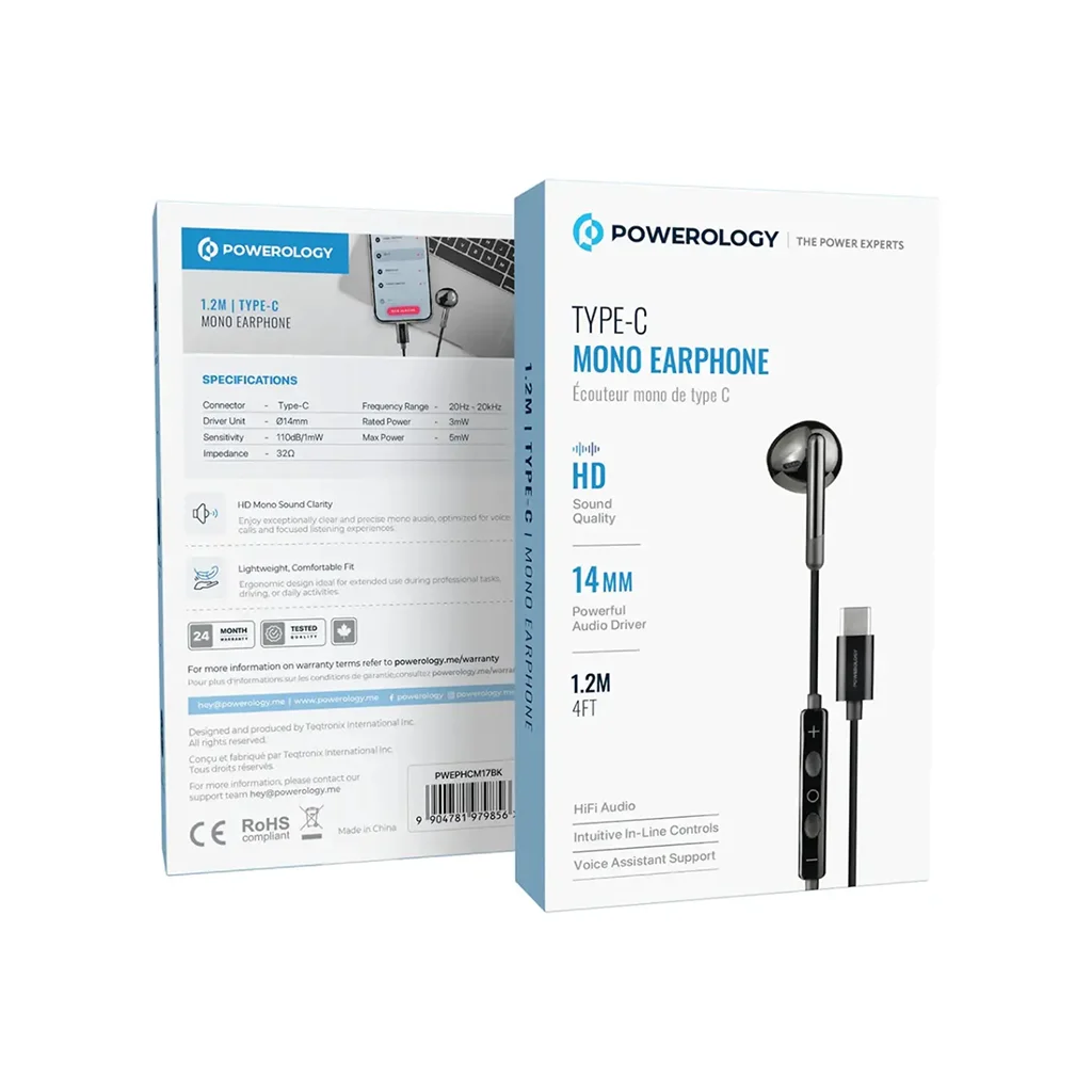Powerology Type-C Mono Earphone