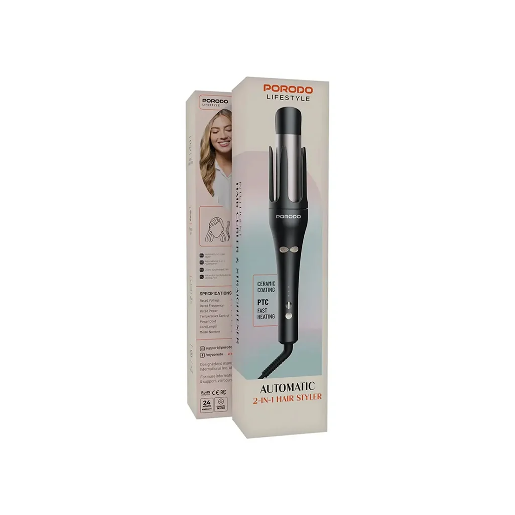 Porodo Lifestyle Automatic 2-In-1 Hair Styler