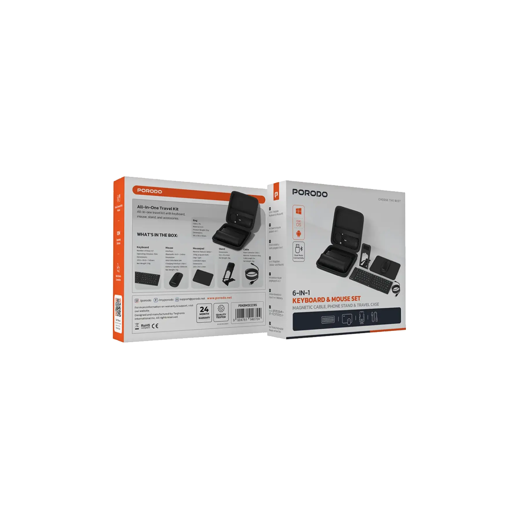 Porodo 6-in-1 Keyboard & Mouse Set