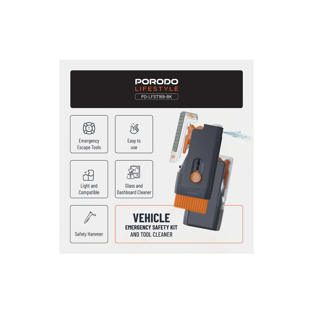 Porodo Lifestyle Vehicle Emergency Safety Kit