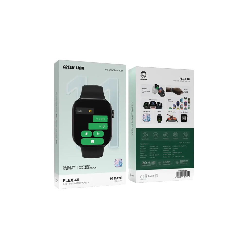 Green Lion Flex 46 – 2.06" IPS Smart Watch