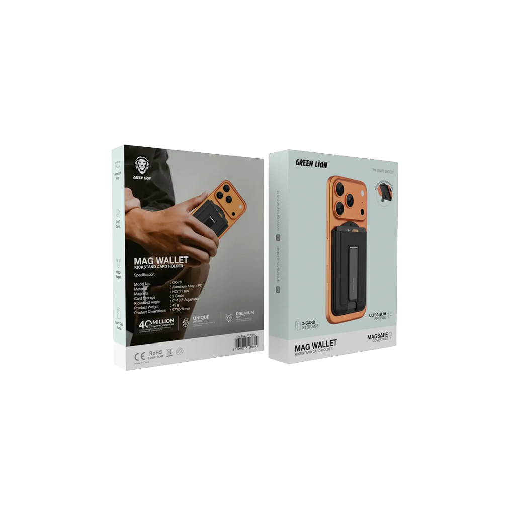 Green Lion Mag Wallet Kickstand Card Holder