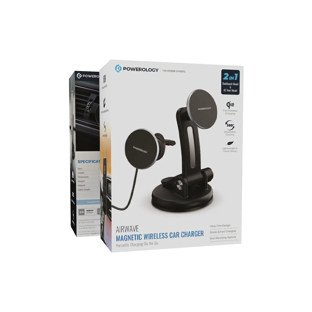 Powerology Airwave Magnetic Wireless Car Charger