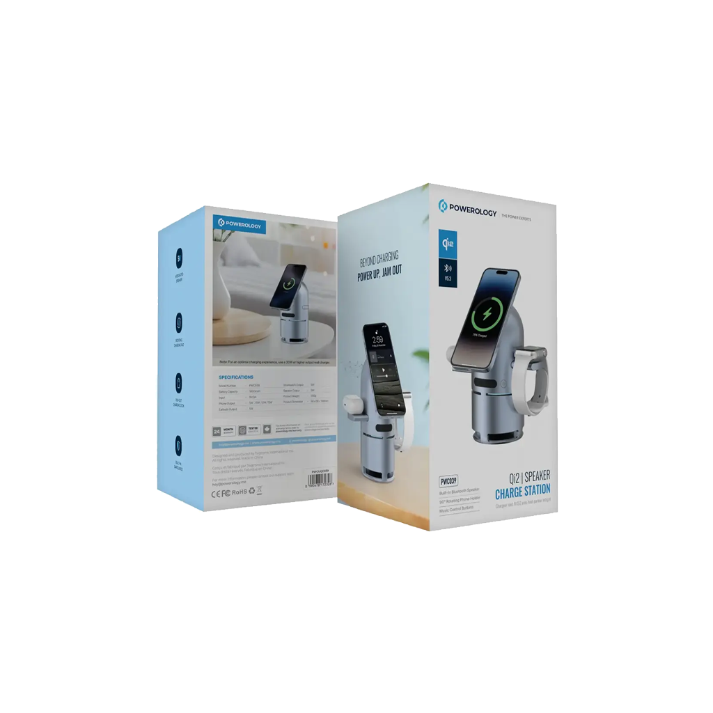 Powerology Qi2 Speaker Charge Station
