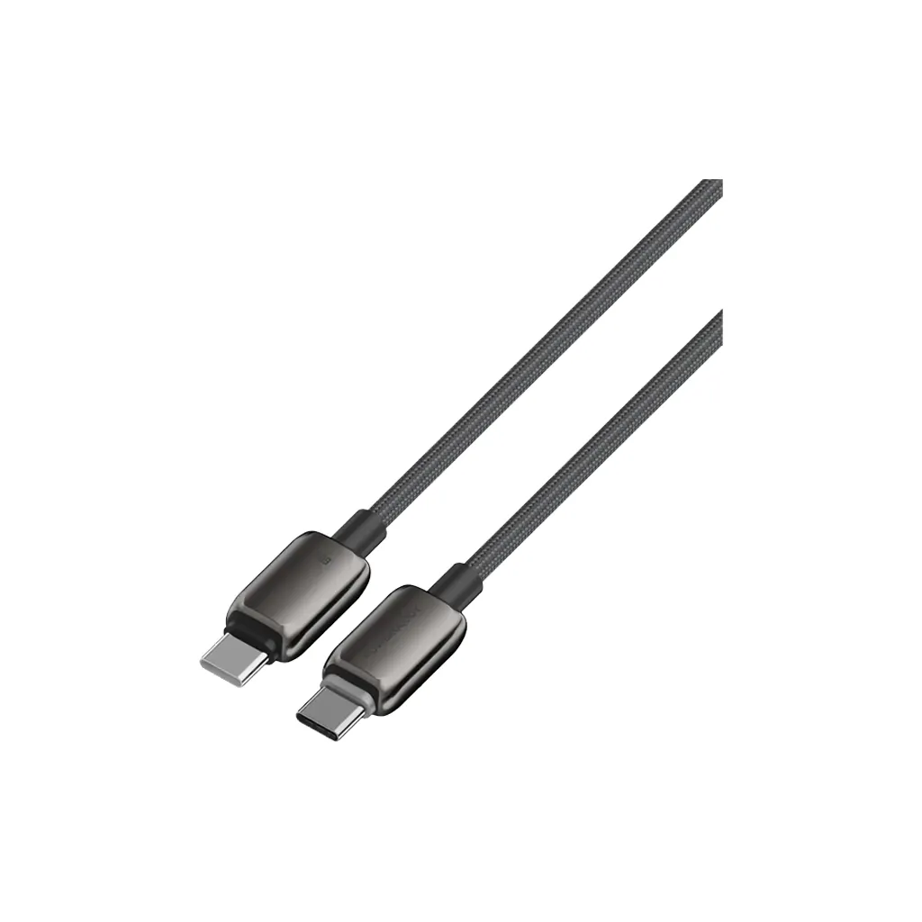 Powerology Zinco 60W USB-C to USB-C charging cable Dark Gray 2.webp