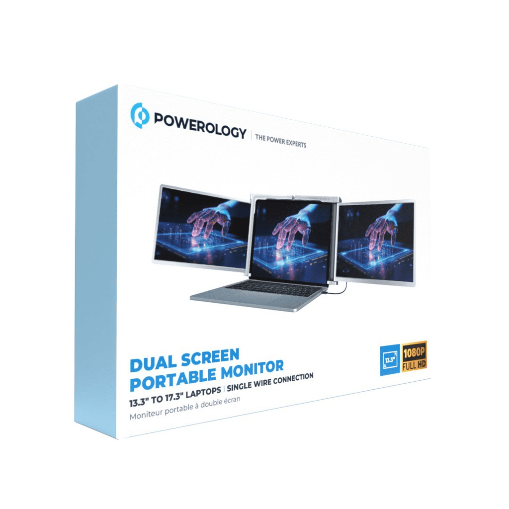 Powerology 13.3" Portable Dual Screen Portable Laptop Monitor