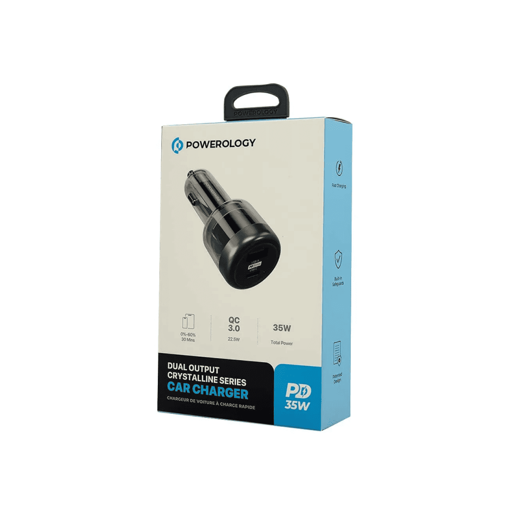 Powerology 35W Dual Output Crystalline Car Charger