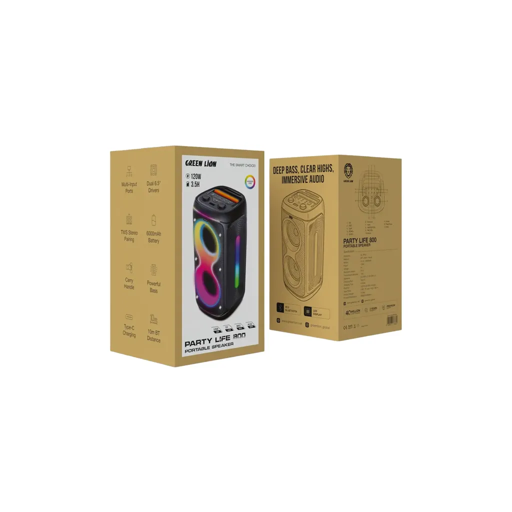Green Lion Party Life 800 Speaker - Black 6.webp