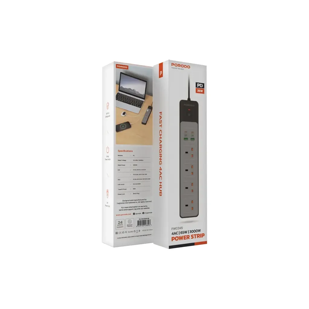 Porodo 4AC 65W 3000W Power Strip 5.webp