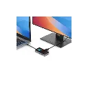 Porodo 6-In-1 Multi-Port USB-C Hub with Smart Digital Display - Gray 5.webp