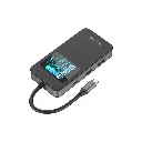 Porodo 6-In-1 Multi-Port USB-C Hub with Smart Digital Display - Gray 2.webp
