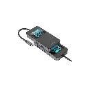 Porodo 6-In-1 Multi-Port USB-C Hub with Smart Digital Display - Gray 3.webp
