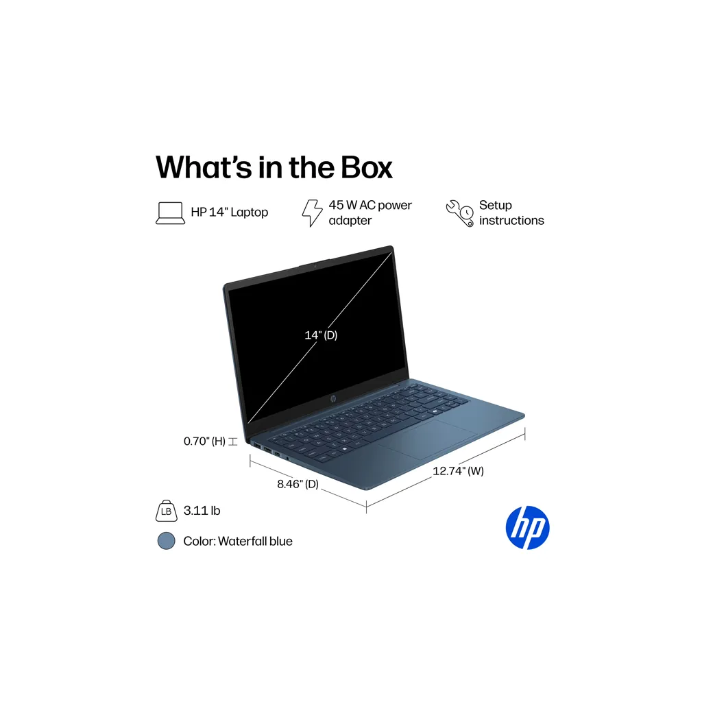 HP 14 N150 Laptop blue color 7.webp