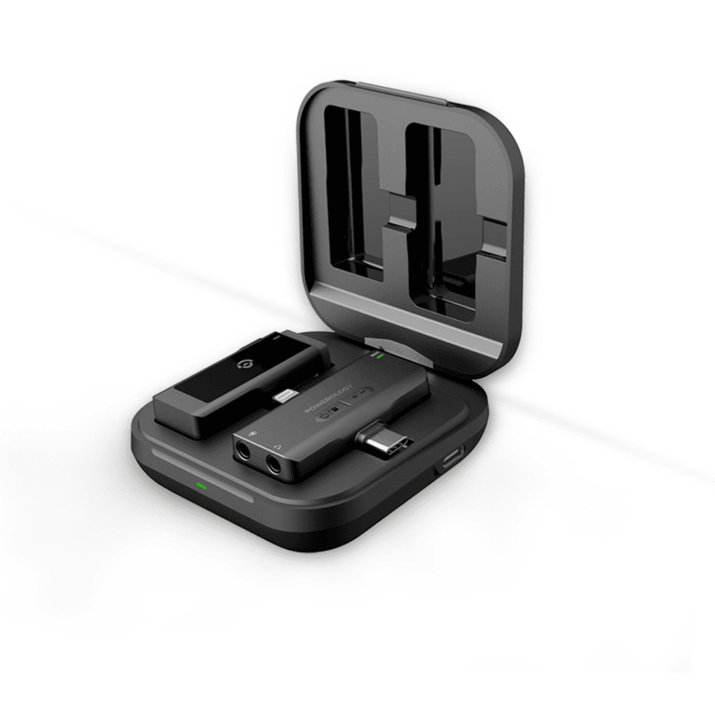Powerology MFI Dual Connector Wireless Lavalier Microphone Mic 