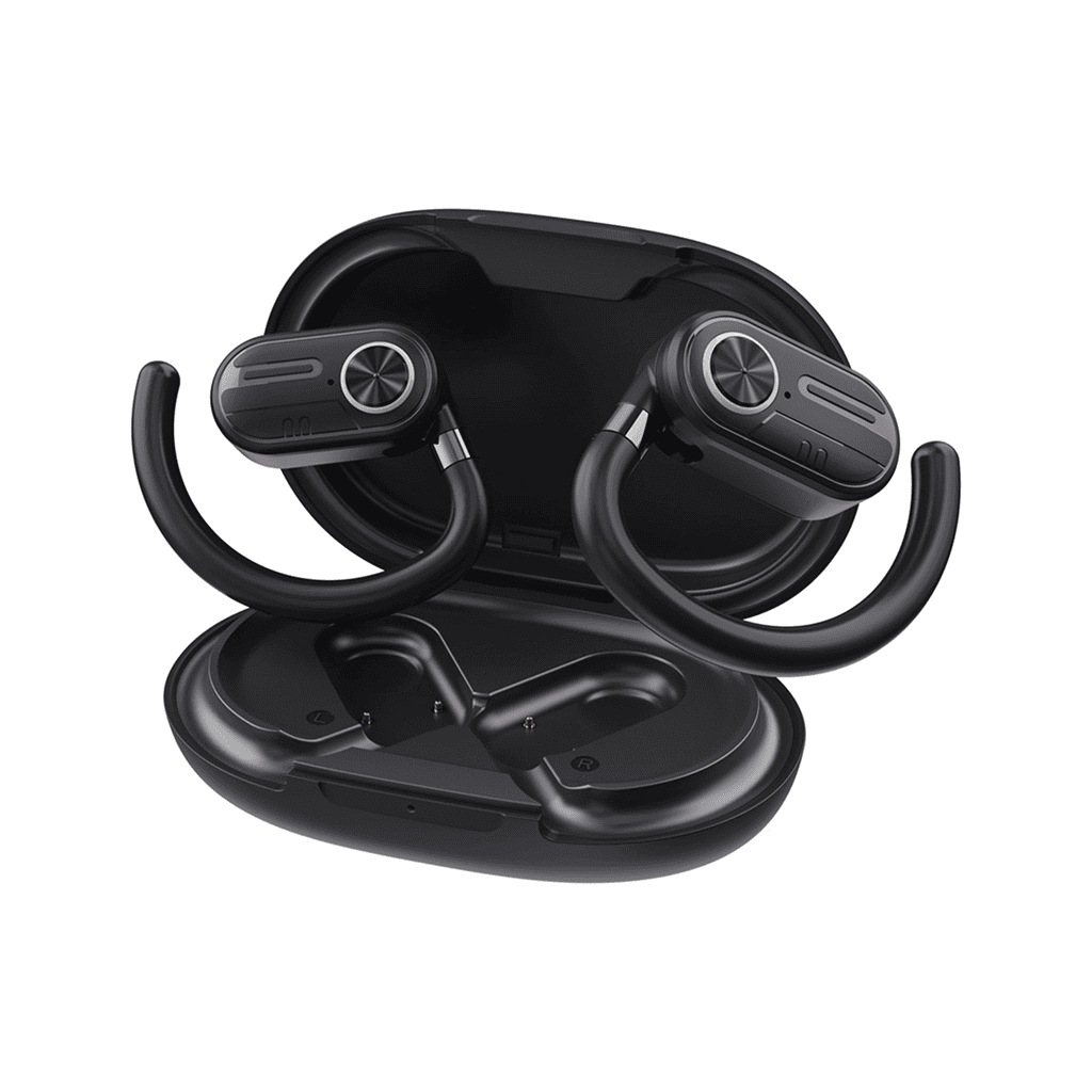Powerology ENC TWS Air Conduction Earbuds and Charging Case with Display
