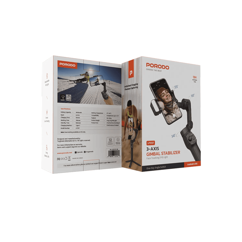 Porodo 3-Axis Gimbal Stabilizer