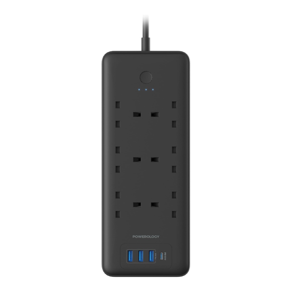 Powerology 6 AC Multi-Port Power Strip 48W