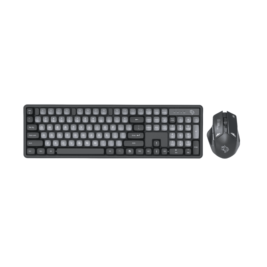 Porodo Gaming 2.4G Wireless Keyboard with Mouse DPI 1600 (Grey/Black)