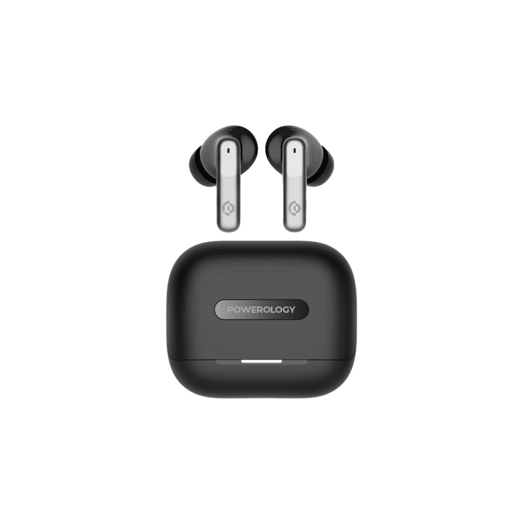 Powerology 6 Mic Hybrid ANC + ENC (Black)