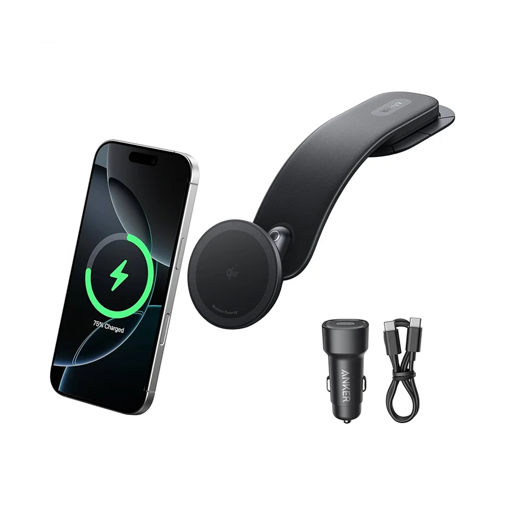 Anker Nano Wireless Car Charger, 360° Adjustable Magnetic Car Charger