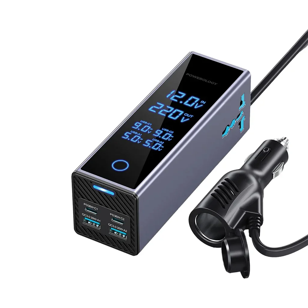 Powerology 2AC Socket Car Power Inverter