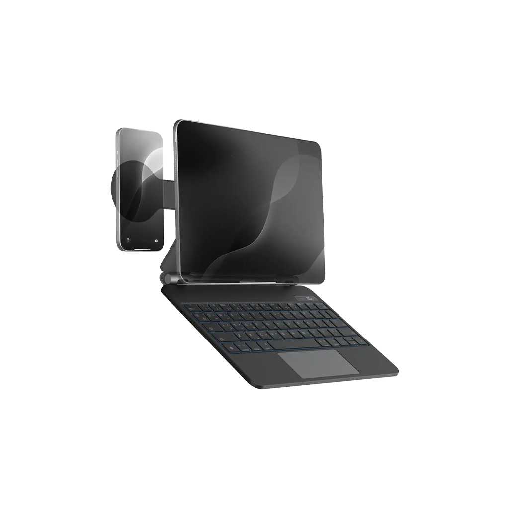 Powerology DynaBoard Wireless Keyboard Case with MagSafe Phone Holder (iPad Pro 13" M4/M5)