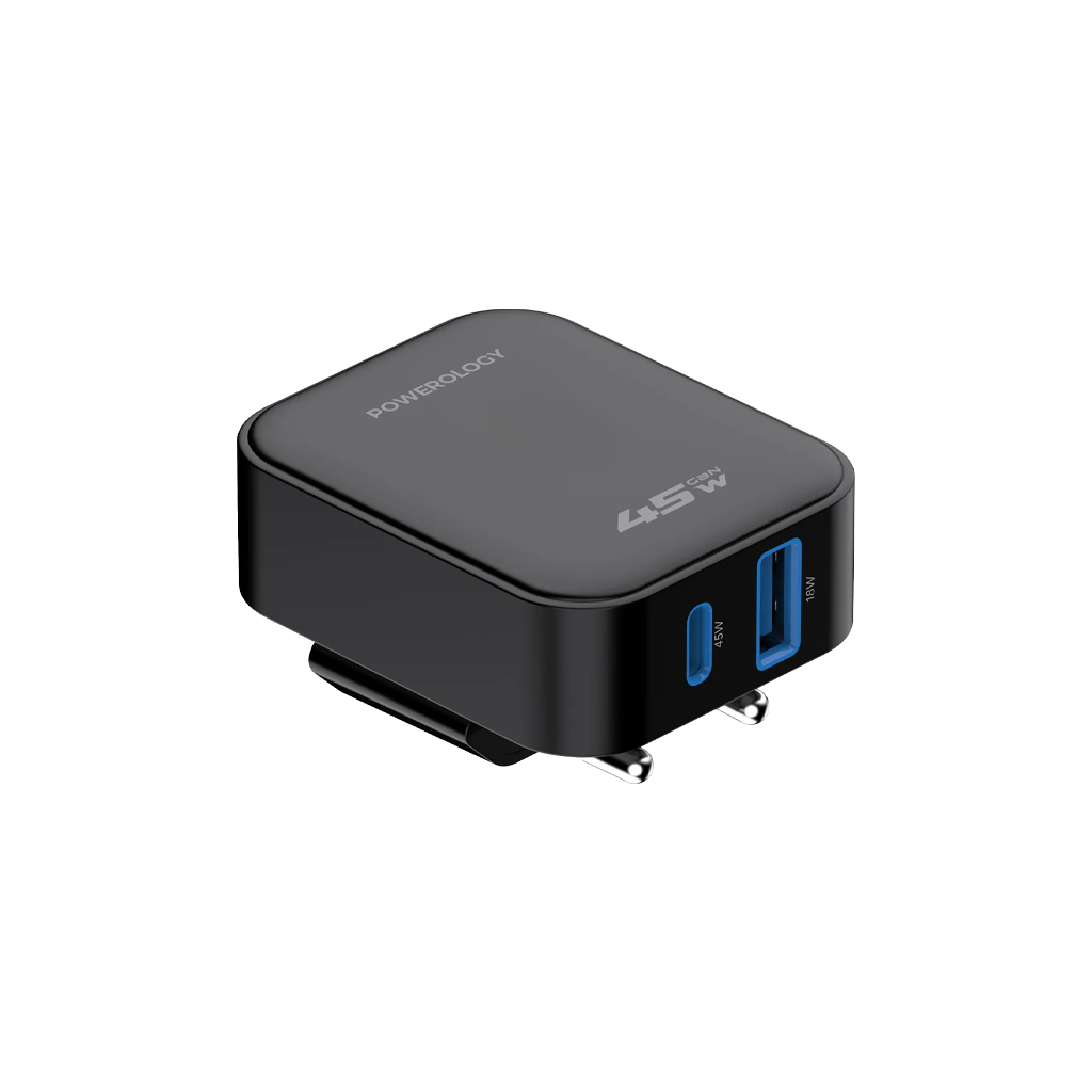 Powerology Crab 45W Foldable EU GaN Charger
