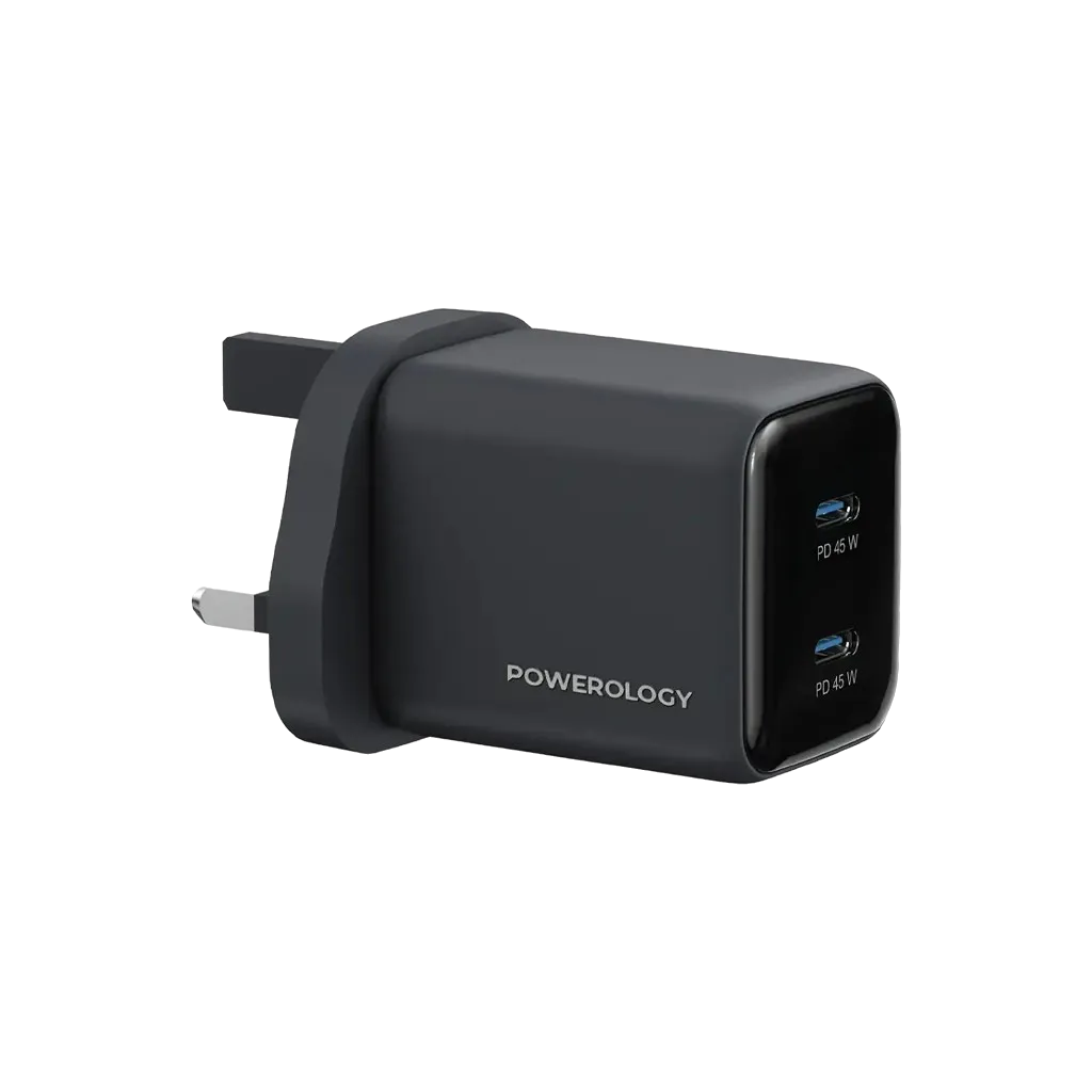Powerology Volt-X 45W Dual-Port GaN Wall Charger