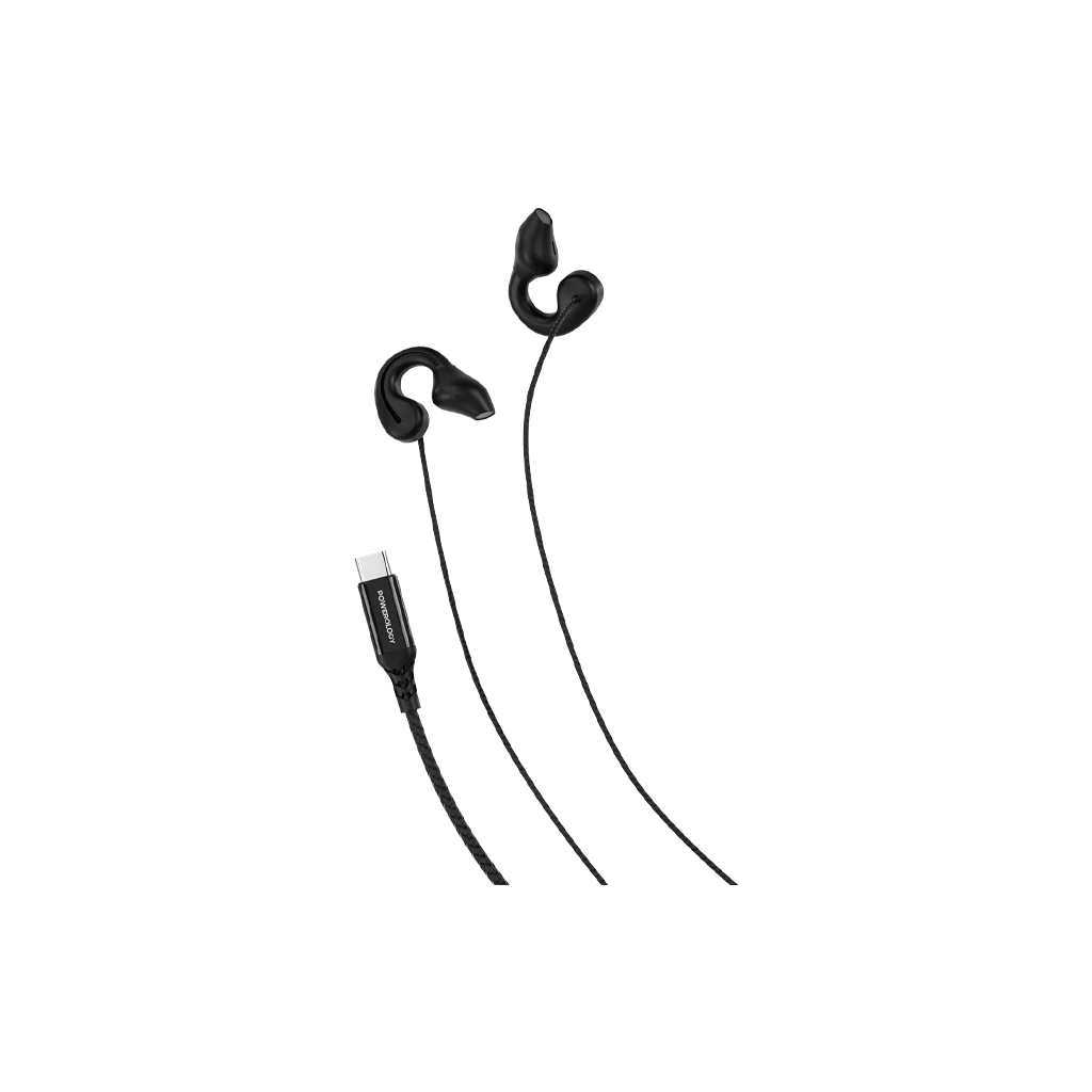 Powerology Voro Earhook USB-C Wired Earphones (10mm)