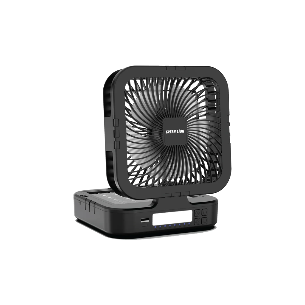 Green Lion Solar Trio Fan With Light & Power Bank