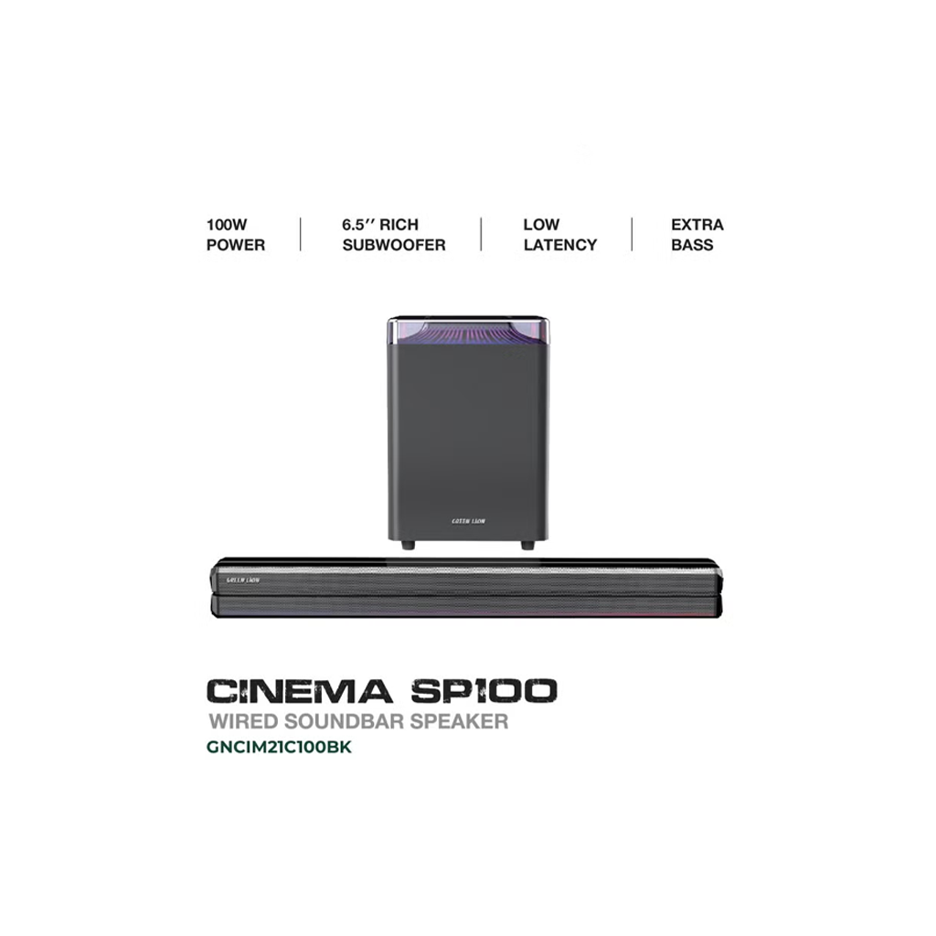 Green Lion Cinema SP100 Wired Soundbar Speaker